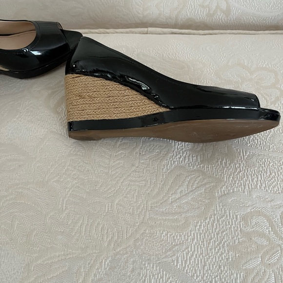 Prada Black Patent Leather Open Wedges-Great Condition - Picture 7 of 9
